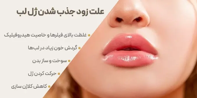علت زود جذب شدن ژل لب