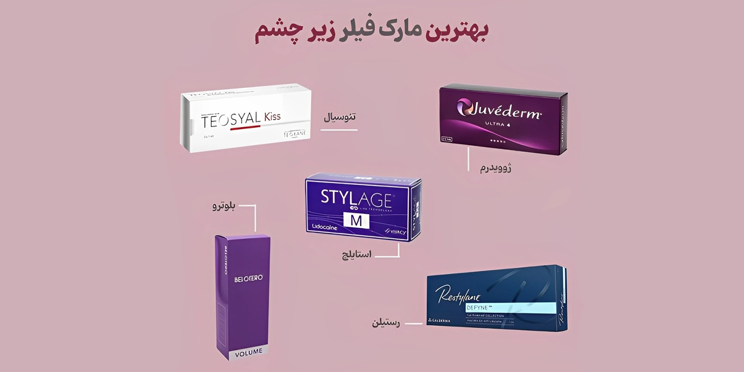 بهترین برند برای تزریق فیلر زیر چشم